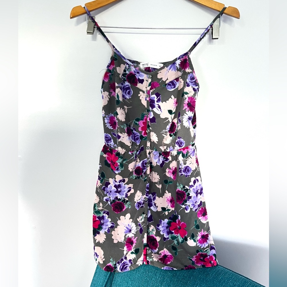 Green/purple Sundress Mini XS - Picture 1 of 3